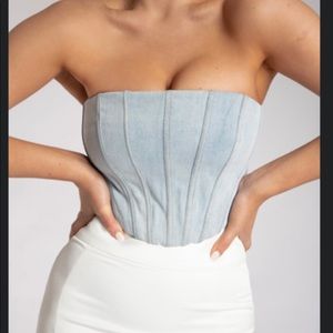 NWT Denim Corset Top 💙